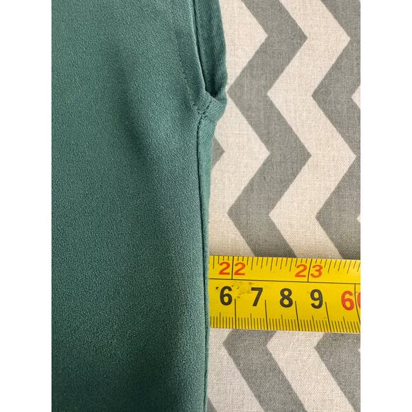 Banana Republic Green V-Neck Cap Sleeve Blouse Size M - Picture 5 of 6